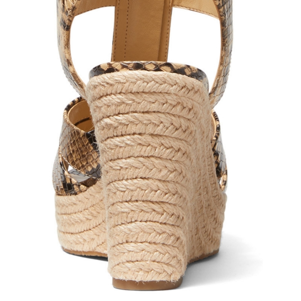 Michael Michael Kors- Leather Zip-Up T-Strap Wedge - Picture 5 of 6